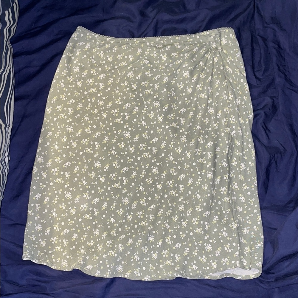 Floral Green Skirt